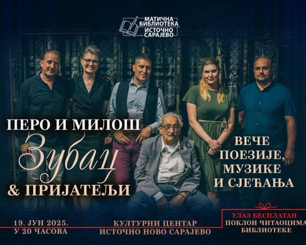 Поетско-музичко вече: „Жива ријеч – Перо и Милош Зубац”